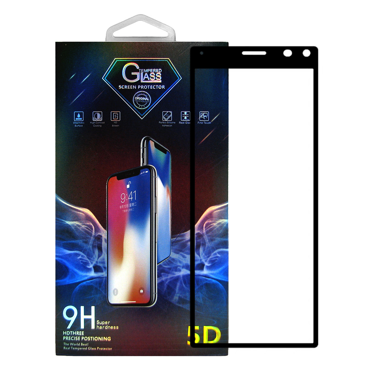 Захисне скло Premium Glass 5D Full Glue для Sony Xperia 8 Black, фото 1