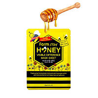 Тканевая маска для уставшей кожи с медом и прополисом FarmStay Visible Difference Honey Mask Sheet