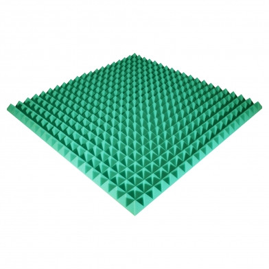 Панель з акустичного поролону Ecosound Pyraid Color 50 мм, 100x100 см, зелений