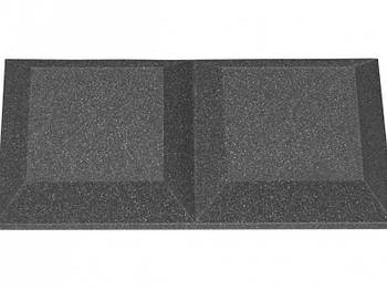 Панель з акустичного поролону Ecosound Duos 50м,25 x50sm колір чорний графіт