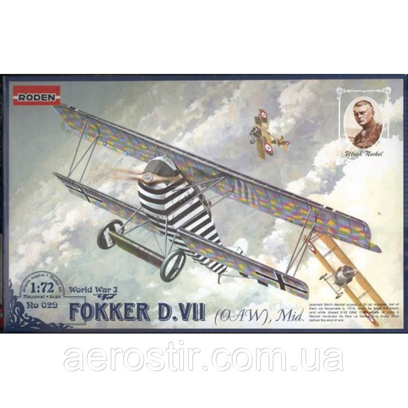 Fokker D.VII OAW (mid) 1/72 RODEN 029