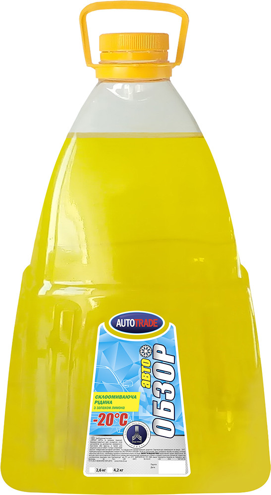 Омивач скла зимовий Obzor Auto -20 °C 5л (лимон)
