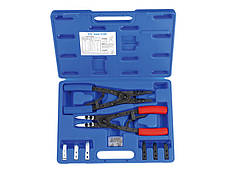 Знімач стопорних кілець зі змінними насадками 250 мм (уп.1) 15 одиниць в пластиковому кейсі