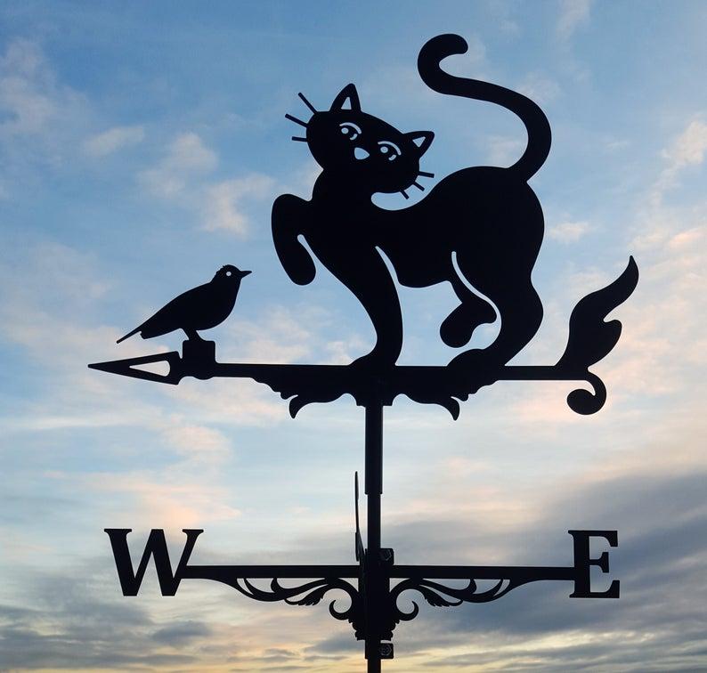 Флюгер на Крышу Кот с Птичкой, Ветряк на Дом — Купить Недорого на Bigl ...