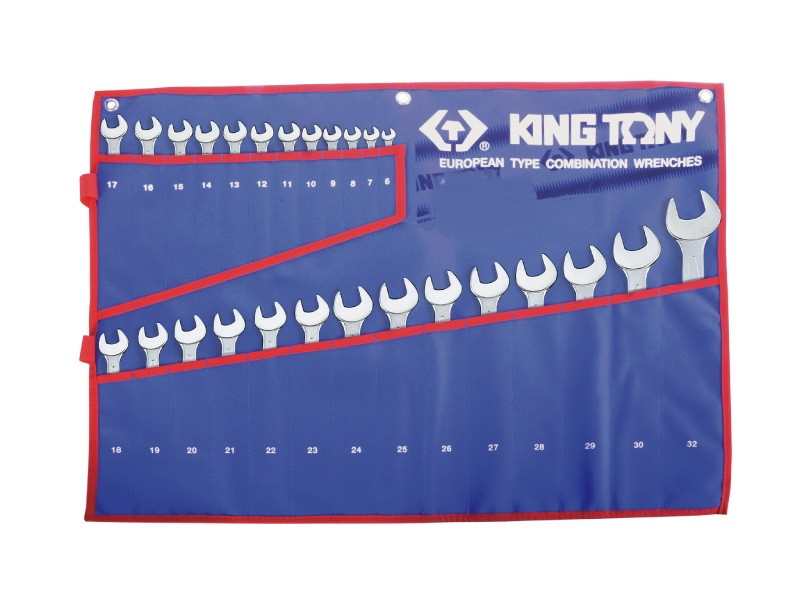 Набір комбінованих ключів KING TONY 22 шт. (6-32 мм) в зручному чохлі