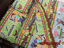 Дитячий комплект постільної білизни minecraft 150х220 з Бязі Gold бавовняний для хлопчиків, Черешенька™, фото 5