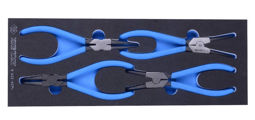 Набір знімачів для стопорних кілець з ложементом, 4 одиниці., фото 1