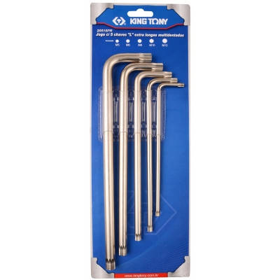 Набір Г-подібних ключів 5 одиниць KING TONY, фото 1