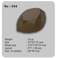 No 544 полікарбонатна форма для шоколадних цукерок Туреччина Implast