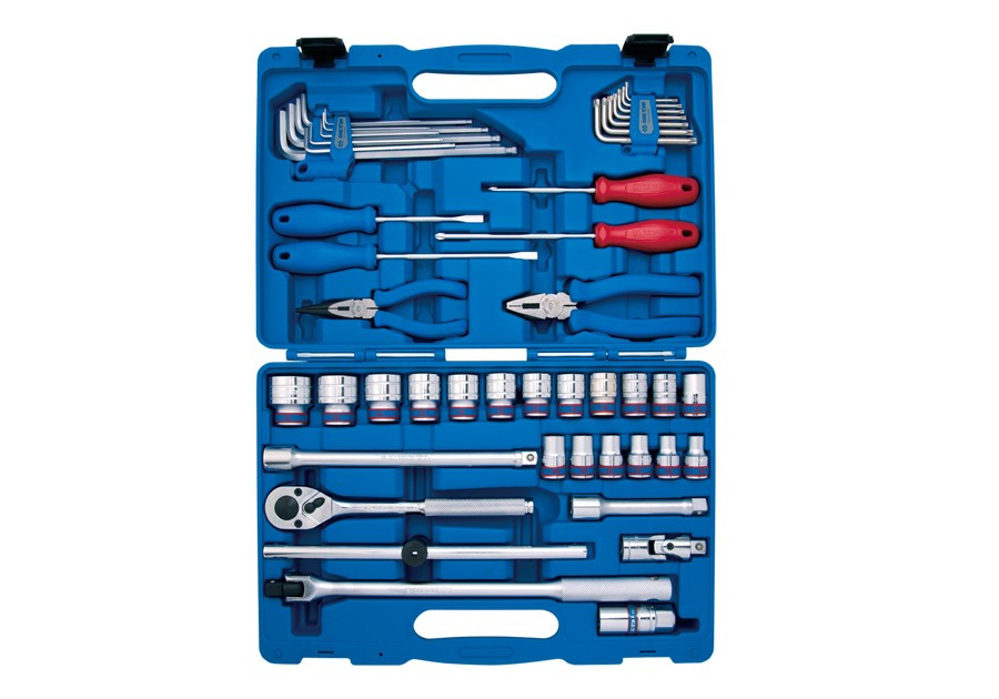 Набір інструментів універсальний 1/2" 47 одиниць в пластиковому кейсі