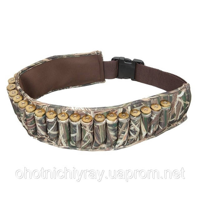 Патронташ Allen Shell Belt на 25 ручних патронів. Материал - неопрен. Цвет - Mossy Oak Duck Blind. (2528)