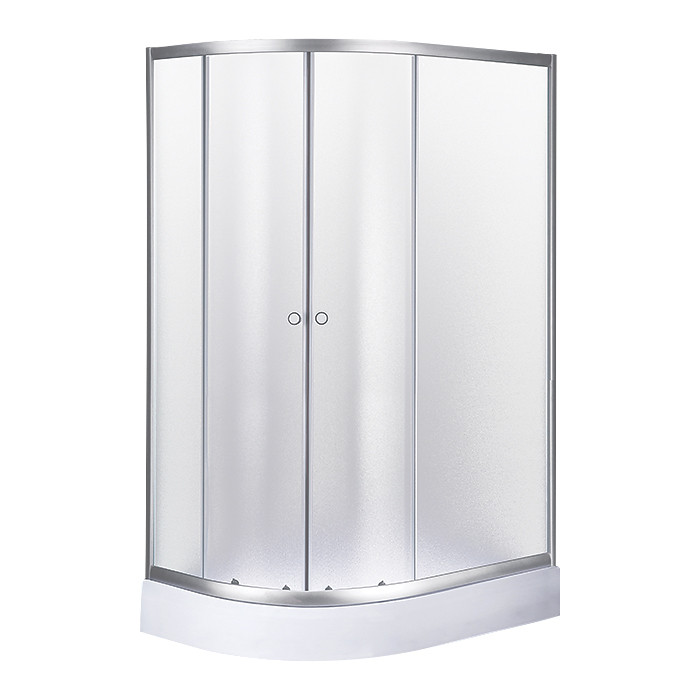 S120-80/15R, Sansa, душова кабіна 120 х 80 см, рама сатин, скло фабрік, фото 1