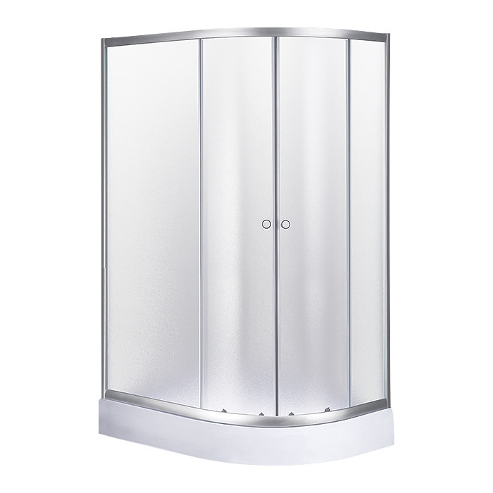 S120-80/15L, Sansa, душова кабіна 120 х 80 см, рама сатин, скло фабрік, фото 1