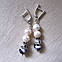 Кольє, сережки "Зірка Сходу" з перлів, чароїта, кахолонга, фото 3