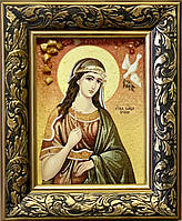 Святая Великомученица Ирина, икона из янтаря Ирина