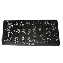 Пластина для стемпінгу RR-41 на пластиковій основі