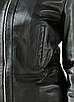 Шкіряна куртка жіноча VK чорна коротка (Арт. T401-2-201), фото 8