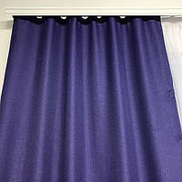 Шторы из льна, современные шторы в спальню Фиолетовые (SH-M5-21)
