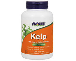 Бурі водорості келп з йодом Now Kelp 150 mcg - 200 таб, фото 3