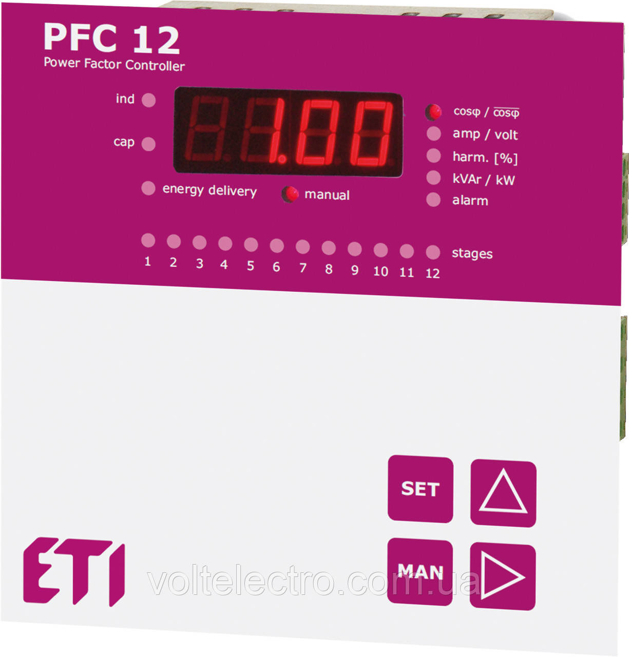Однофазний регулятор реактивної потужності PFC 12 RS