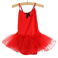 Детское платье для танцев Красный, XL, Для девочек, Без рукава, Платье, Бальные танцы