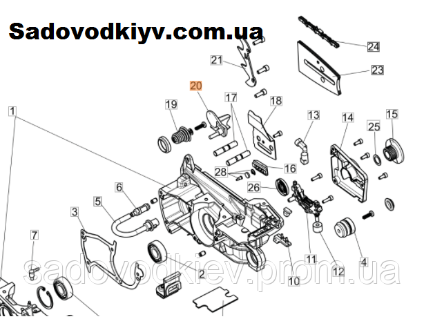 Уловник ланцюга для бензопили Oleo-Mac GSH 51, GSH 56 (50310075R)