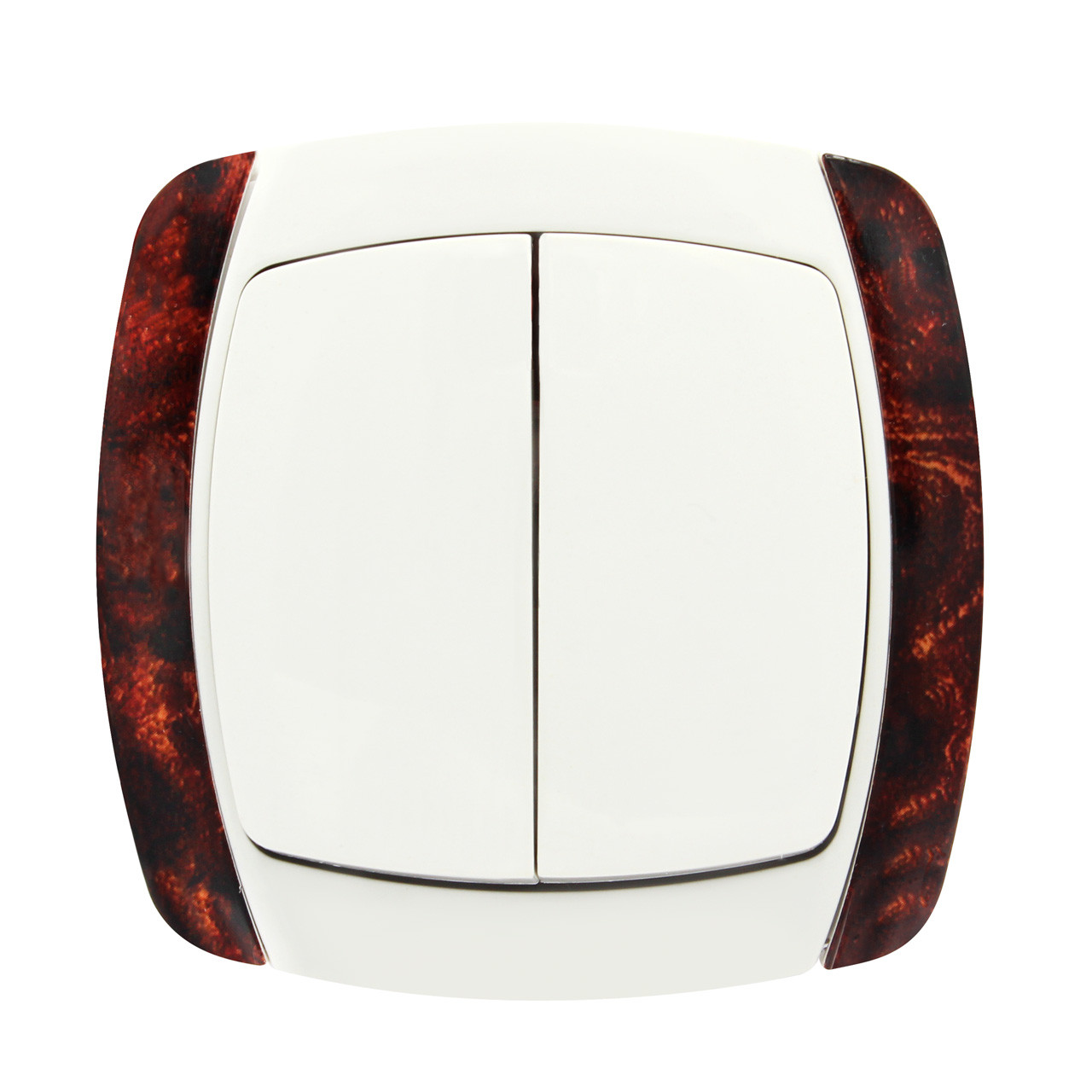 Вимикач Elit подвійний дерево, фото 1