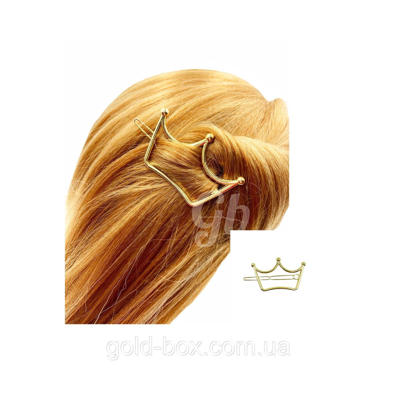Шпилька для волосся "Корона" золота