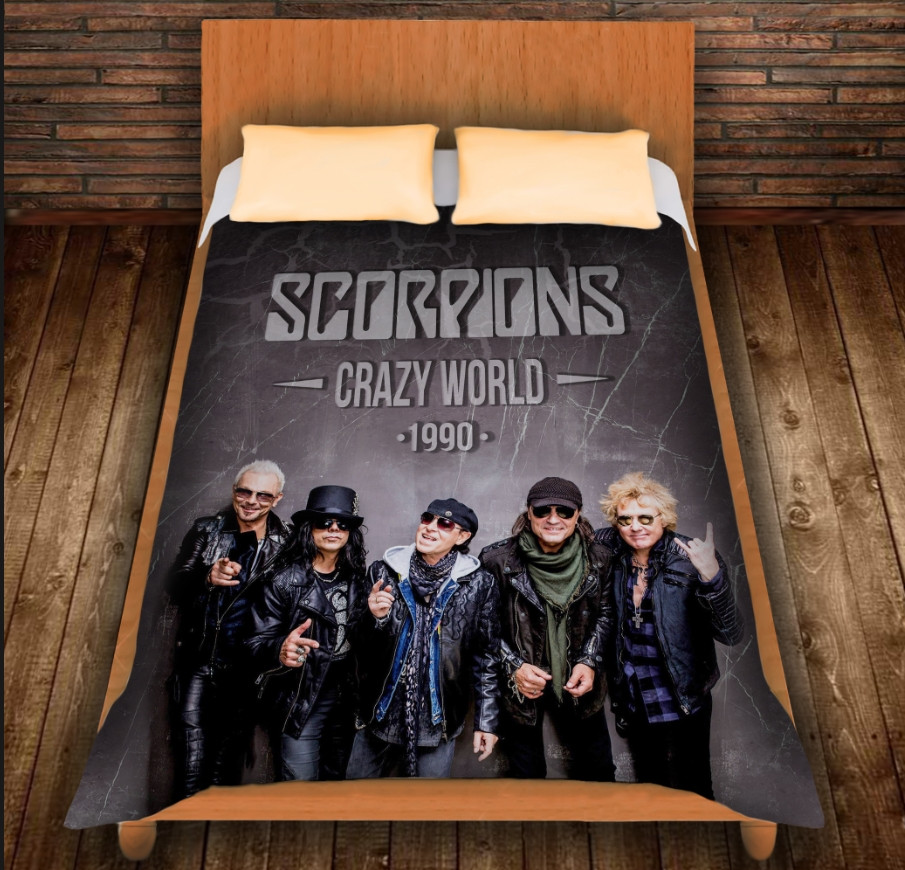 Плед з 3D принтом-Scorpions Crazy World