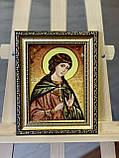 Іменна ікона з янтаря Свята Мучениця Христина , іменна ікона з бурштину Св. Мучениця Христина15х20 см, фото 3