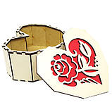 Подарункова коробка "Серце" квіти., фото 2