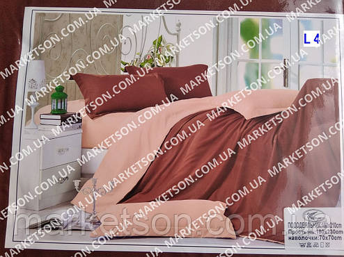 Напівторна постільна білизна 150*210.Сатин. Подарункове паковання., фото 1