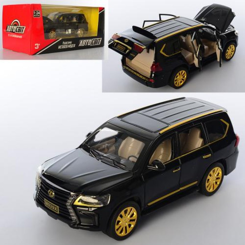 Металева машинка Lexus LX570 чорний