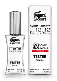 Тестер чоловічий LUXE CLASS eau de Lacoste lacoste L. 12.12 Blanc - Pure, 60 мл