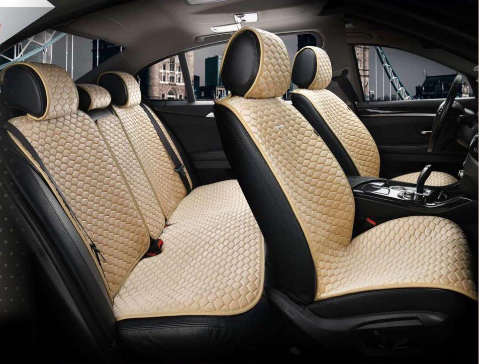 Накидки на сидіння алькантара Бежеві Повний комплект Elegant 700 104, фото 1