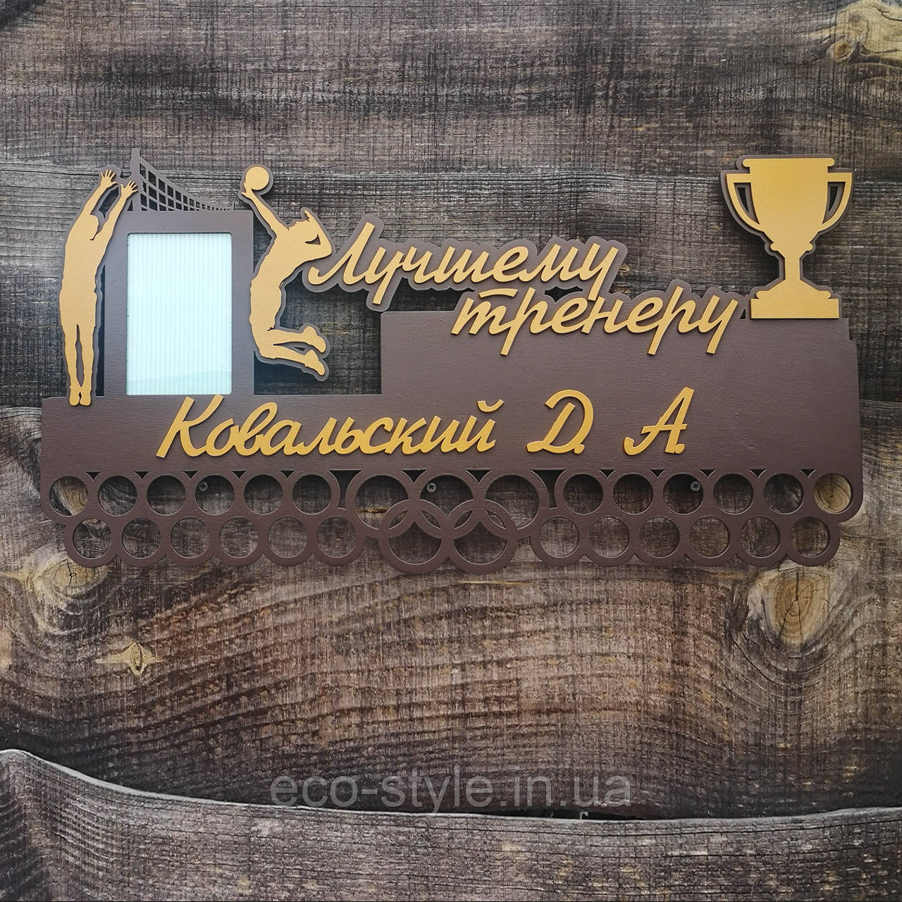 Медальниця волейбол, Полиця для медалей волейболісту, Холлдер для медалей, фото 1