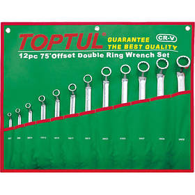 Набір ключів накидних 6-32 мм TOPTUL (кут 75°) 12 од. GAAA1204