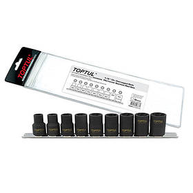 Набір головок для пошкоджених гайок на планці 1/2" 9 од TOPTUL GAAG0903