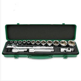 Набір головок торцевих 8-32мм з тріскачкою 1/2" 16од (6-гр) TOPTUL  GCAD1601