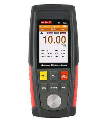 Товщиномір ультразвуковий 1-300мм WINTACT WT100A, фото 1