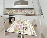 Наклейка 3Д виниловая на стол Zatarga «Крупная Плитка Мальвы» 600х1200 мм для домов, квартир, столов,