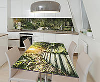 Наклейка 3Д виниловая на стол Zatarga «Старый лес» 600х1200 мм для домов, квартир, столов, кофейн, кафе