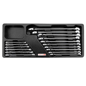 Набір ріжково-накидних ключів 6-24 мм 16 од. (в ложементі) TOPTUL GAAT1602