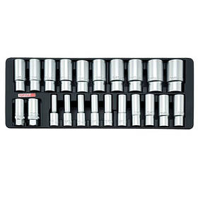 Набір головок довгих 1/2" 8-32 мм 22 од. (в ложементі) TOPTUL GAAT2202