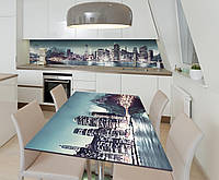 Наклейка 3Д виниловая на стол Zatarga «Город под горой» 600х1200 мм для домов, квартир, столов, кофейн,