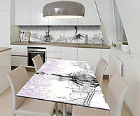 Наклейка 3Д виниловая на стол Zatarga «Акварельные Балерины» 600х1200 мм для домов, квартир, столов,