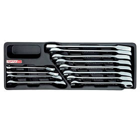 Набір ключів комбінованих із тріскачкою 8-19 мм 12 од. (в ложементі) TOPTUL GAAT1205