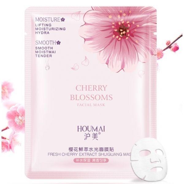 Підтягуюча тканинна маска для обличчя HOUMAI FRESH CHERRY EXTRACT SHUIGUANG MASK з екстрактом квітів вишні 25