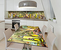 Наклейка 3Д виниловая на стол Zatarga «Маслины» 600х1200 мм для домов, квартир, столов, кофейн, кафе