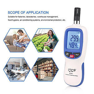 Термогігрометр цифровий Bluetooth 0-100%, -20-70°C WINTACT WT83B, фото 2